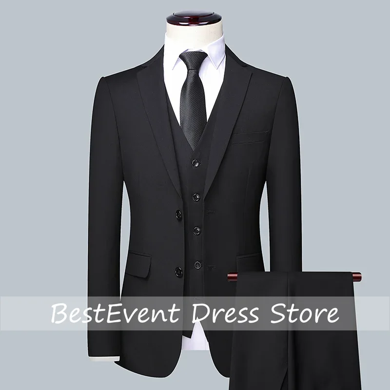 Men'S Grooming Trends - Men's Solid Color Business Suit 2026