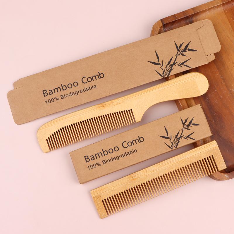 Men'S Grooming Brush - 1/2/3Pcs Bamboo Massage Comb Anti Static