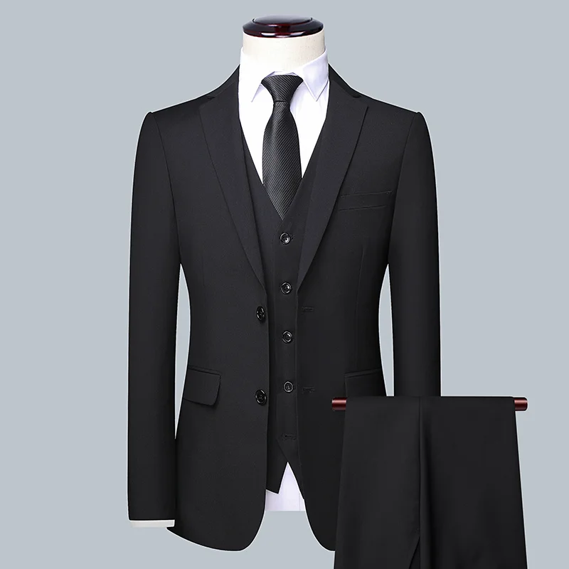 Men'S Grooming Trends - Men's Solid Color Business Suit 2025