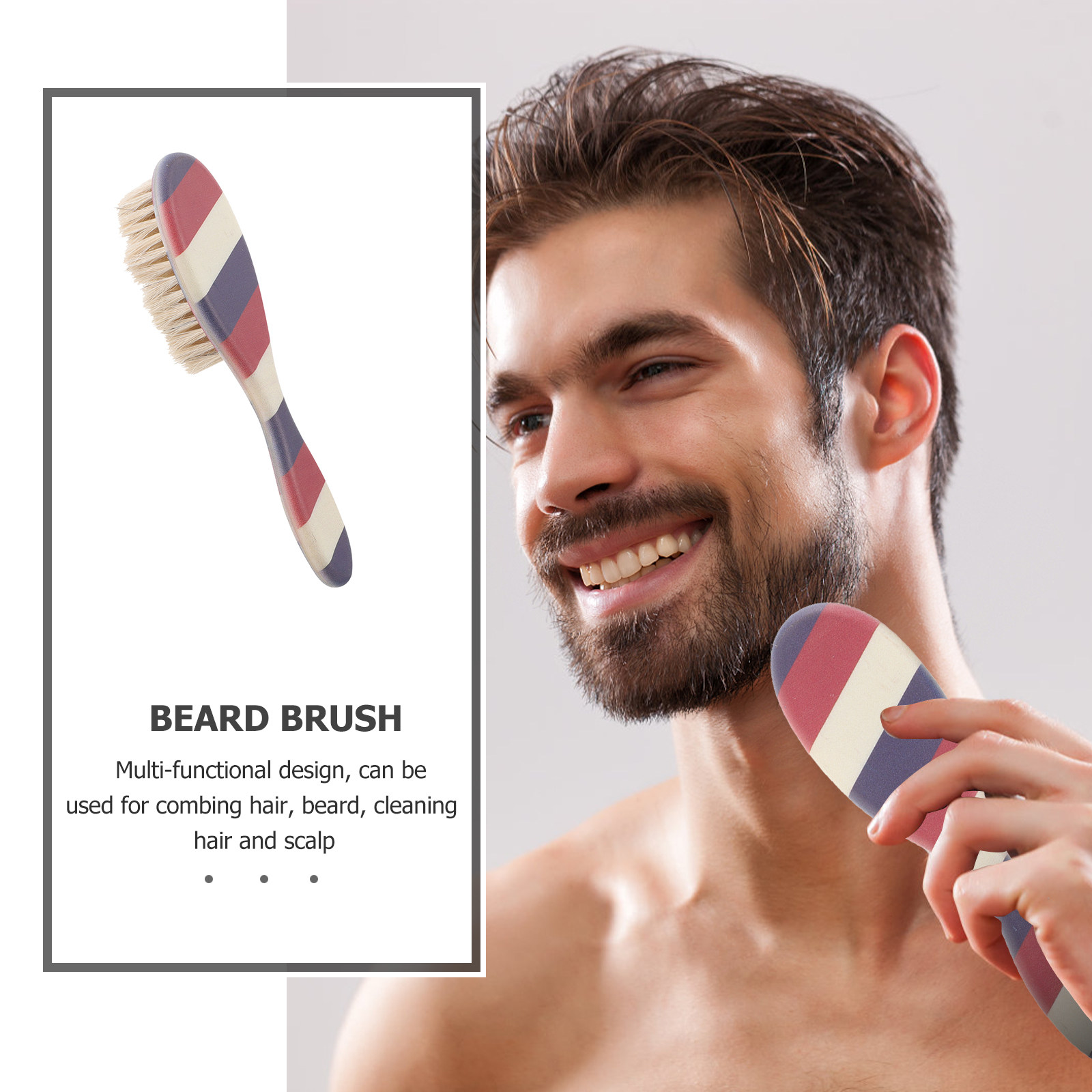 Professional Salon Beard Brush - Men'S Grooming Tool ulasan dan harga