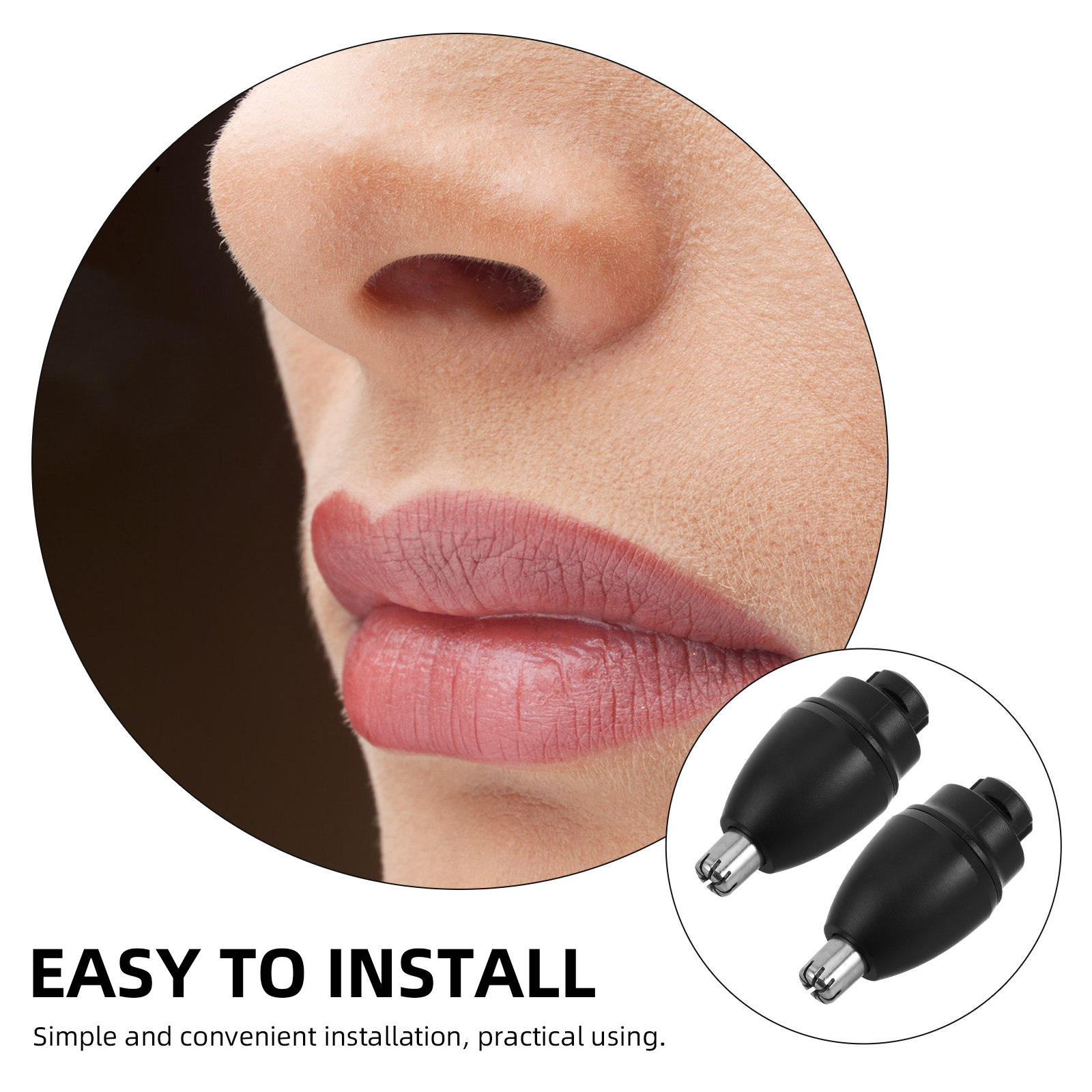 2Pcs Replacement Heads Nose Ha - Men'S Grooming Blade ulasan dan harga