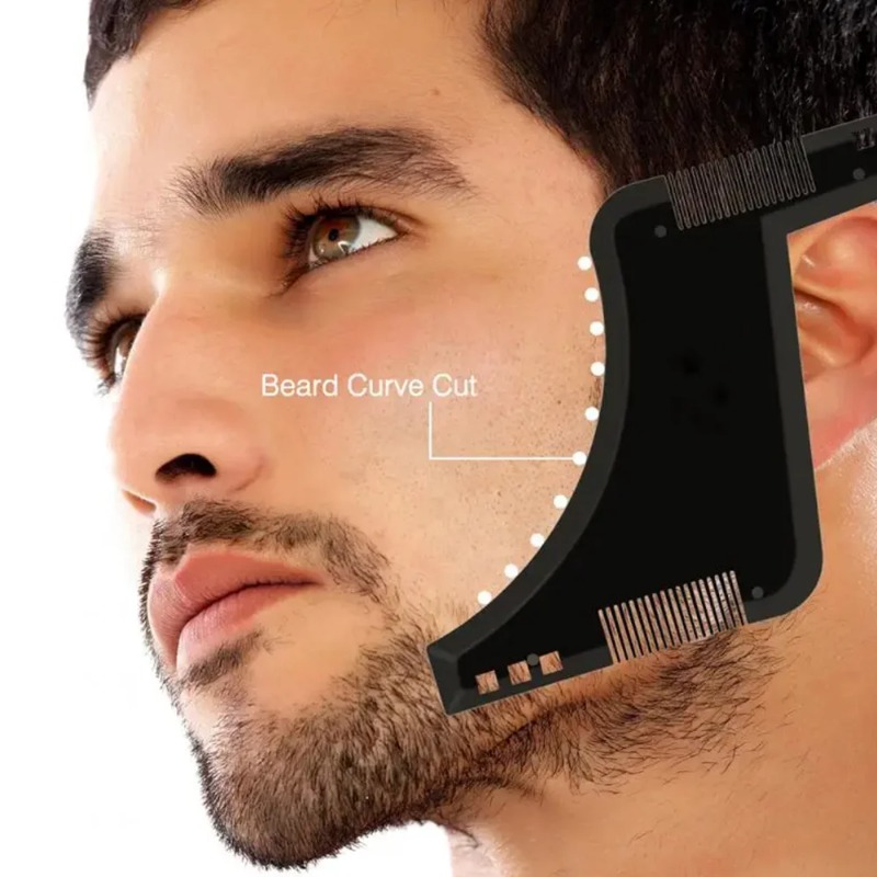 1PC Men Beard Shaping Template - Men'S Grooming Tool ulasan dan harga