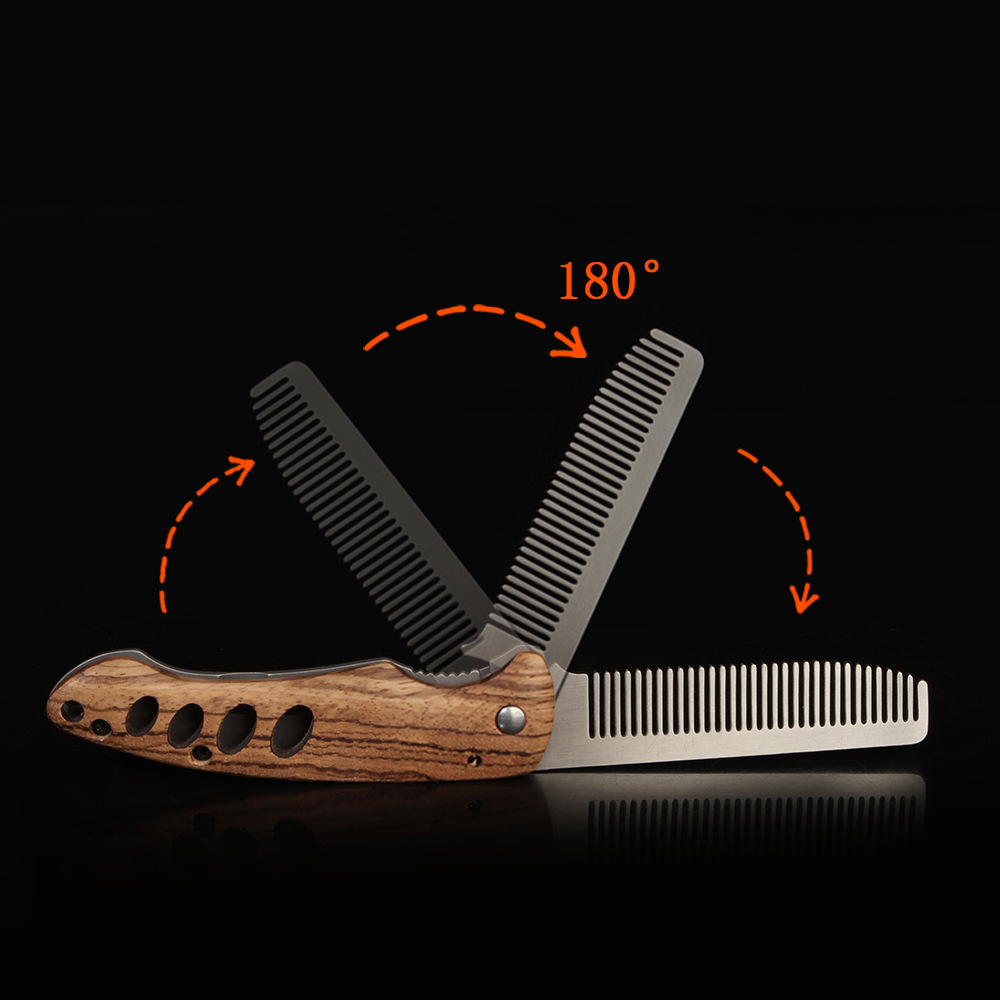 Solid Wood & Metal Folding Bea - Men'S Grooming Salon ulasan dan harga
