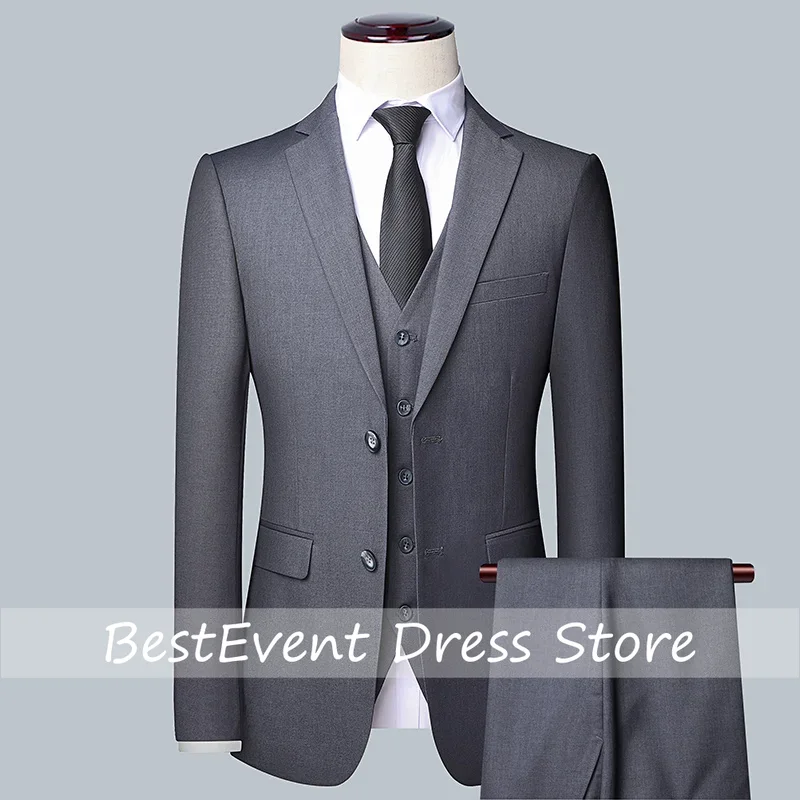 Men's Solid Color Business Sui - Men'S Grooming Trends ulasan dan harga