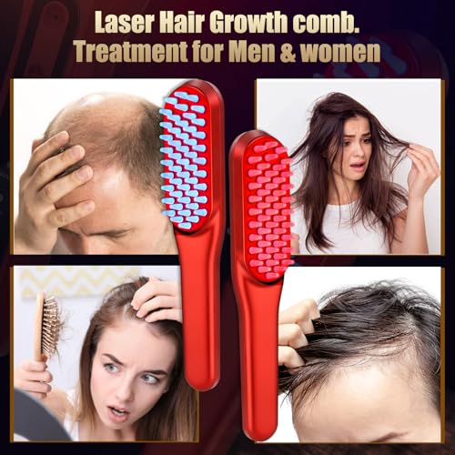 Laser Hair Growth Comb, Red Li - Men'S Grooming Brush ulasan dan harga