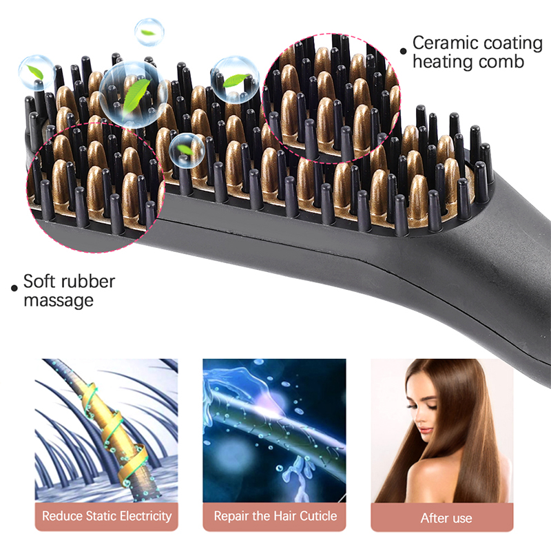 Portable Heated Hair Straighte - Men'S Grooming Brush ulasan dan harga