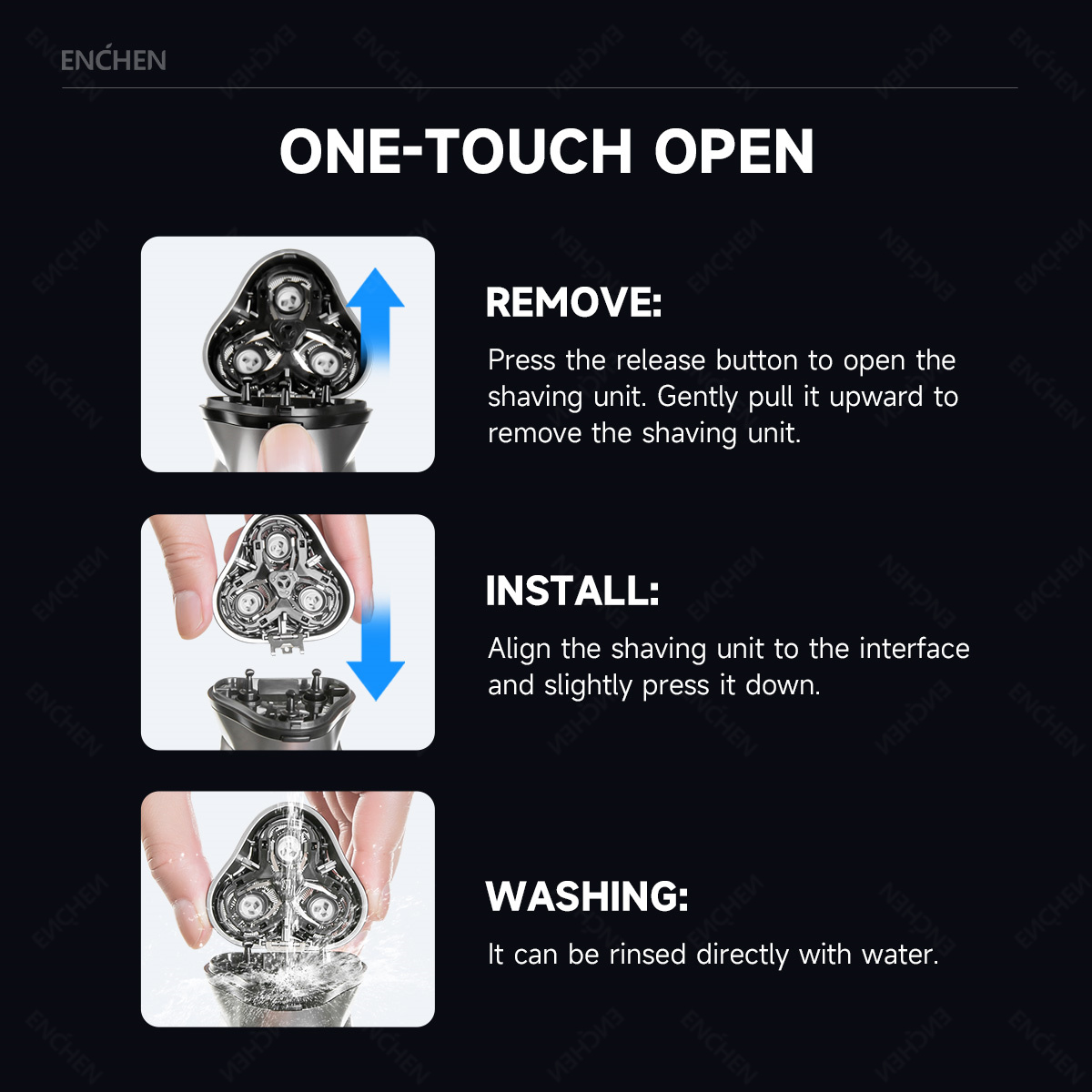 ENCHEN Blackstone's Replacemen - Men'S Grooming Trimmer ulasan dan harga